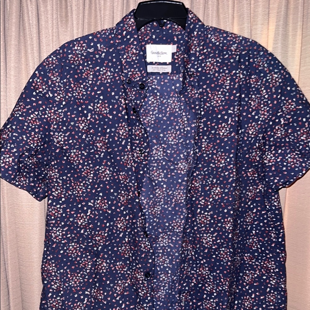 Goodfellow & Co Men's Blue Floral Shirt
